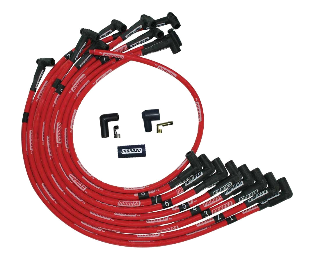 Moroso Ultra Plug Wire Set SBC Over V/C Red