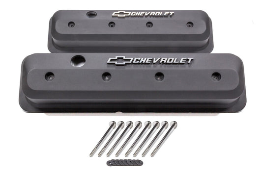 Proform SBC Valve Cover Slant Edge Black Crinkle