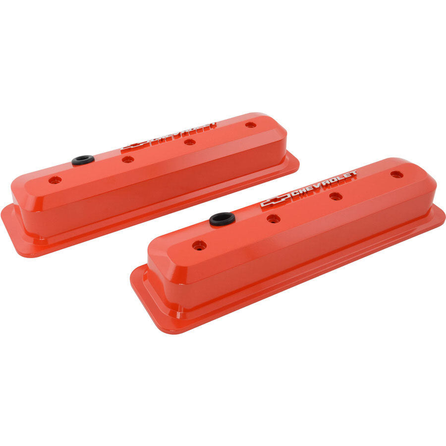 Proform SBC Valve Cover Slant Edge Orange