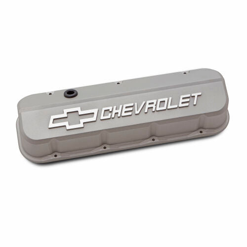 Proform Slant Edge Valve Covers BBC Cast Gray Crinkle