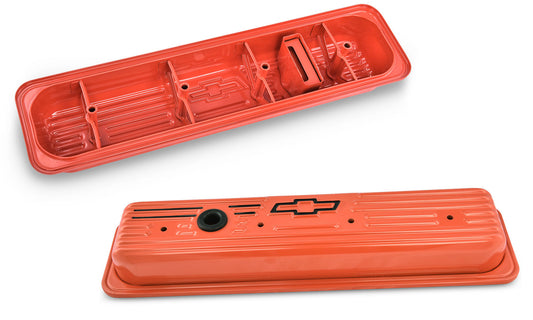 Proform SBC Center Bolt Valve Covers Orange