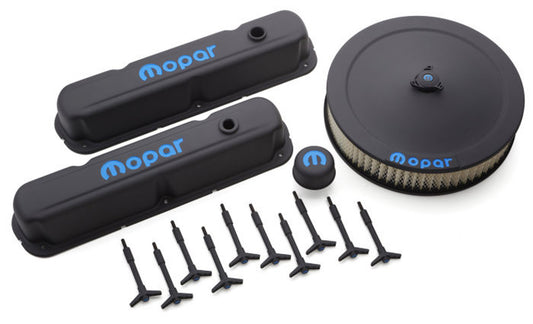 Proform Engine Dress-Up Kit Blac k Crinkle w/Blue MOPAR