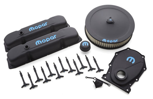 Proform Engine Dress-Up Kit Blac k Crinkle w/Blue MOPAR