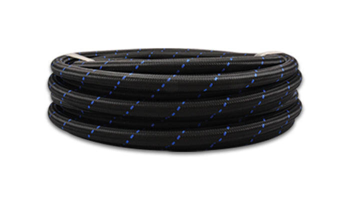 Vibrant Performance 20ft Roll -6 Black Blue Nylon Braided Flex Hose