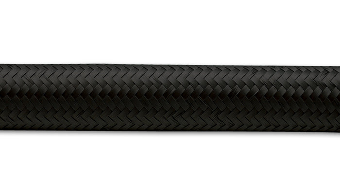 Vibrant Performance 50ft Roll of Black Nylon Braided Flex Hose -16AN