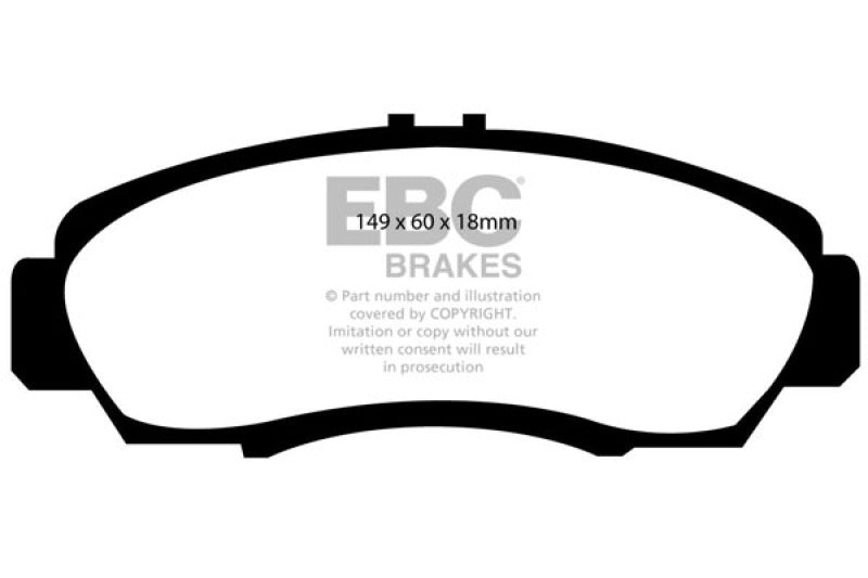 EBC DP31610C 01-03 Acura CL 3.2 Redstuff Front Brake Pads