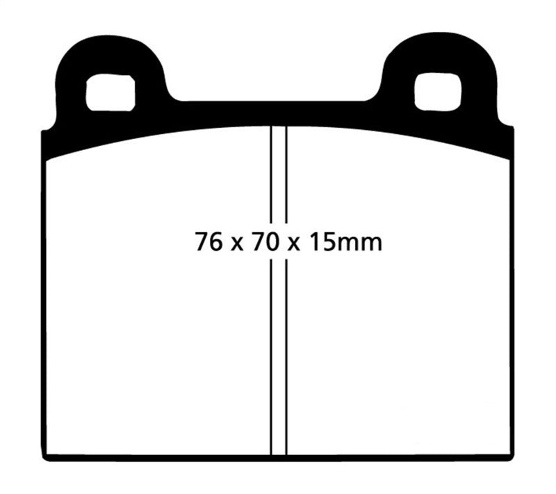 EBC DP3103C 70-75 Alfa Romeo Montreal 2.6 Redstuff Front Brake Pads
