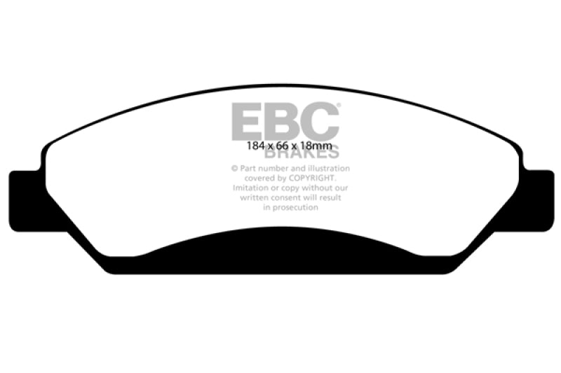 EBC DP61742 07 Cadillac Escalade 6.2 2WD Greenstuff Front Brake Pads