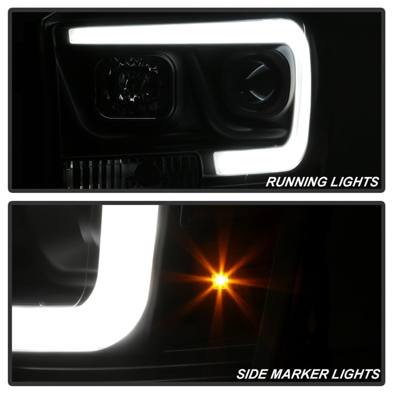 SPYDER 5085306 Spyder Dodge RAM 1500 06-08 V2 Projector Headlights - Light Bar DRL - Black (PRO-YD-DR06V2-LB-BK)
