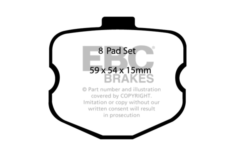 EBC DP31771/4C 10-13 Chevrolet Corvette (C6) 6.2 Grand Sport Redstuff Rear Brake Pads