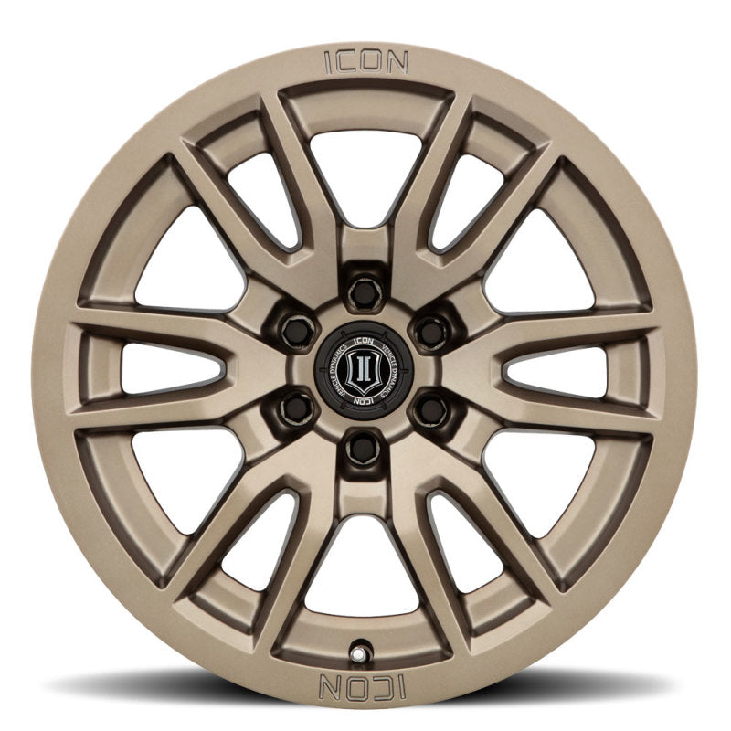 ICON 2417858347BR Vector 6 17x8.5 6x5.5 0mm Offset 4.75in BS 106.1mm Bore Bronze Wheel