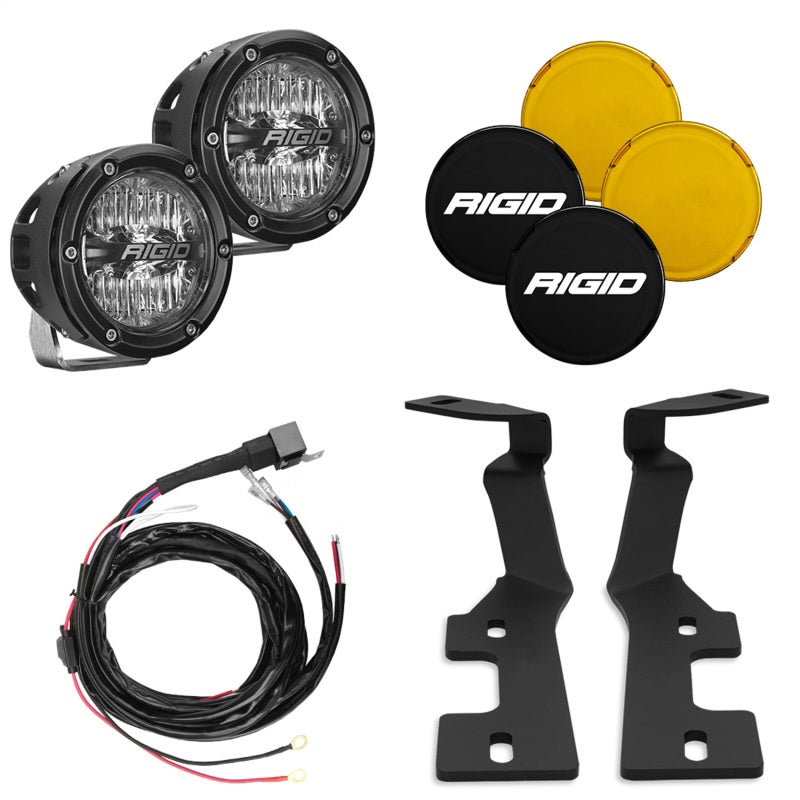 Rigid Industries 46718 2019+ Dodge RAM 1500/TRX A-Pillar Light Kit (Incl. 4In 360-Series Drive)