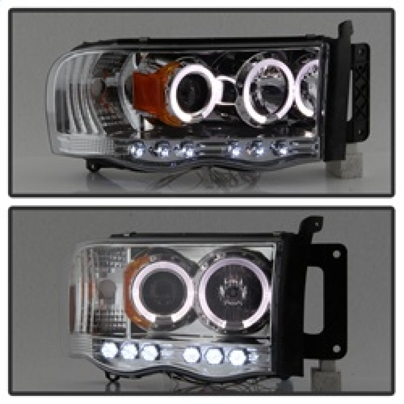 SPYDER 5009982 Spyder Dodge RAM 1500 02-05/RAM 2500 03-05 Projector Headlights LED Halo LED Chrm PRO-YD-DR02-HL-C