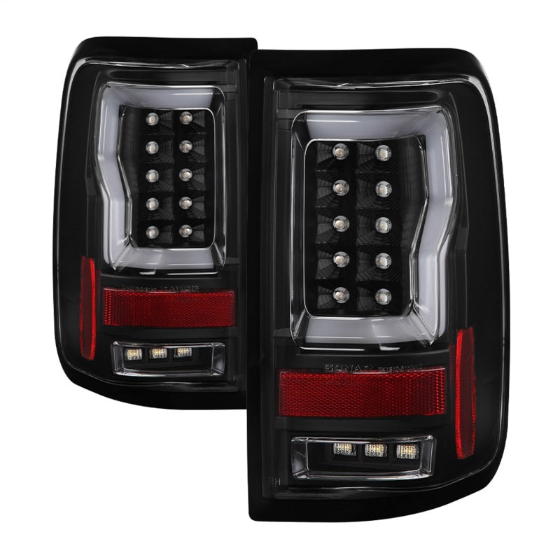 SPYDER 5084170 Spyder 04-08 Ford F-150 Projector Tail Lights - Light Bar DRL LED - Black ALT-YD-FF15004V2-LBLED-BK