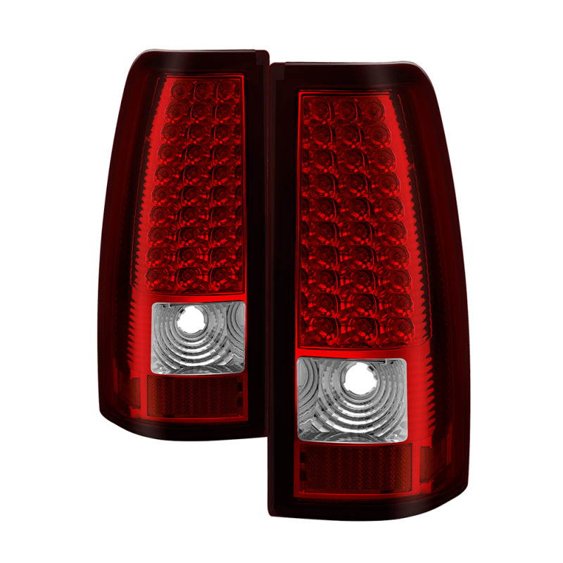 SPYDER 5008787 Xtune Chevy Silverado 1500/2500/3500 03-06 LED Tail Lights Red Clear ALT-ON-CS03-LED-RC