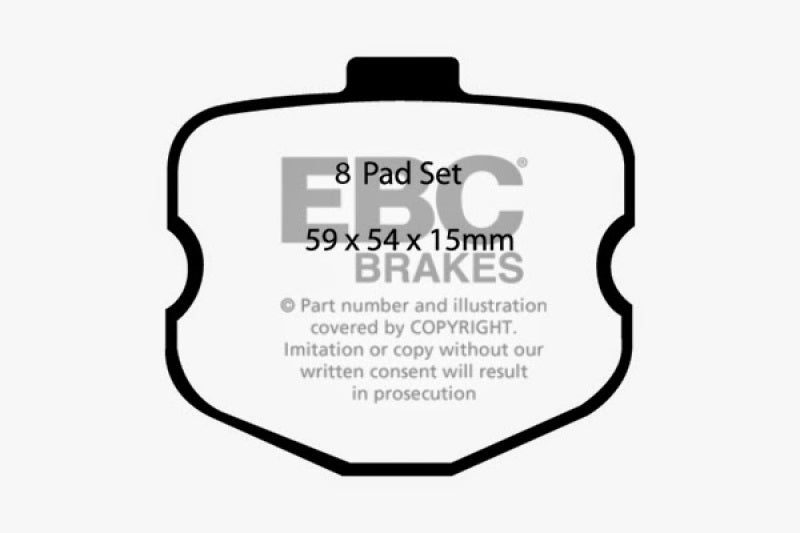 EBC DP31771/4C 10-13 Chevrolet Corvette (C6) 6.2 Grand Sport Redstuff Rear Brake Pads