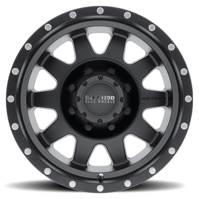 Method Wheels MR30179087512N Method MR301 The Standard 17x9 -12mm Offset 8x170 130.81mm CB Matte Black Wheel