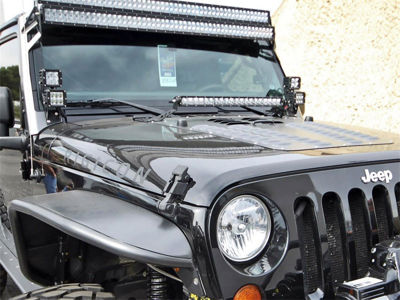 Rigid Industries 40335 Jeep JK - Double A-Pillar Mount - Mounts 2 sets of Dually/D2