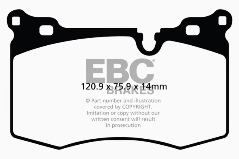 EBC DP41854R 09-14 Mini Hardtop 1.6 Turbo J.C Works Yellowstuff Front Brake Pads