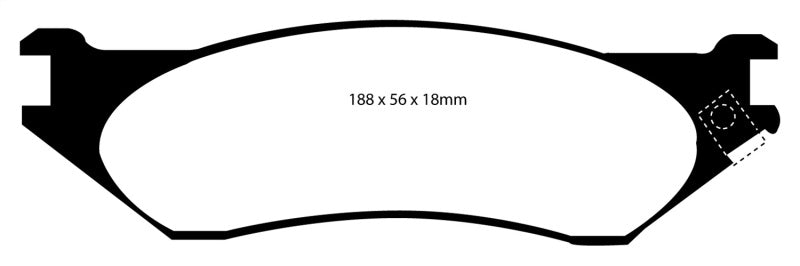 EBC DP61638 04-06 Dodge Durango 3.7 Greenstuff Front Brake Pads