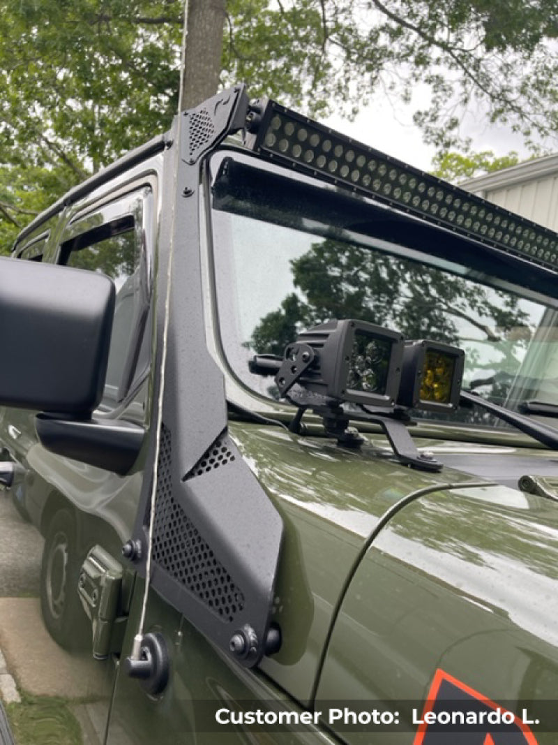Go Rhino 730500T 18-20 Jeep Wrangler JL/JLU/Gladiator JT XE Windshield Light Bar Mount - 50in Single Row