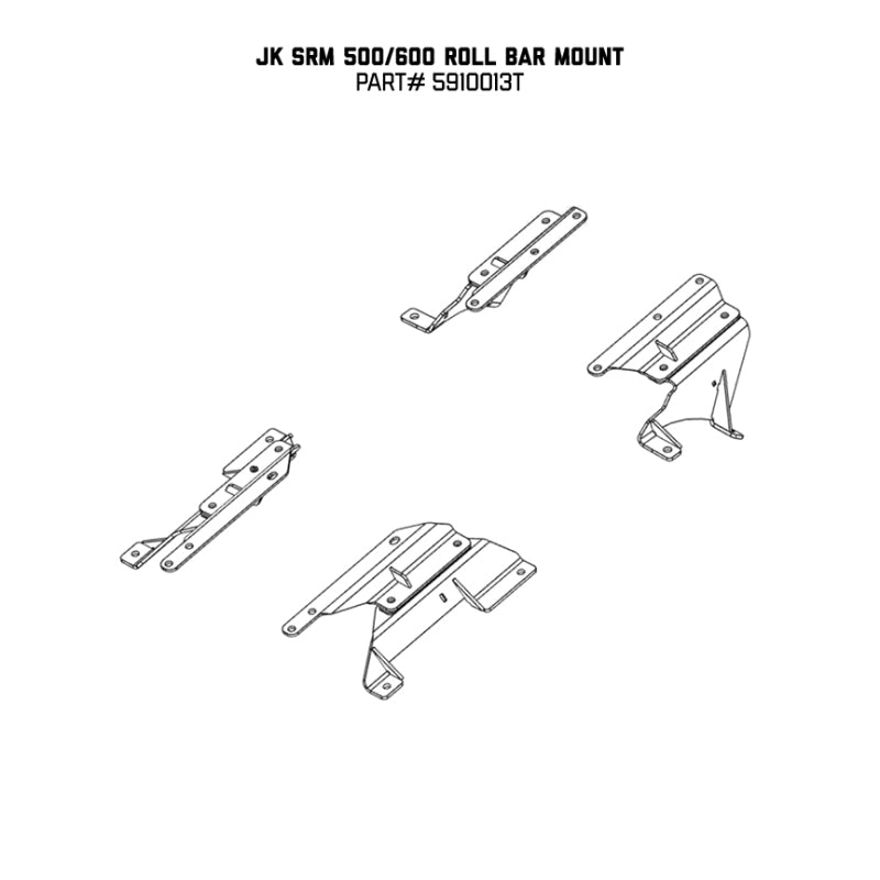 Go Rhino 5910013T 07-17 Jeep Wrangler 4dr Mouinting Kit for SRM Rack