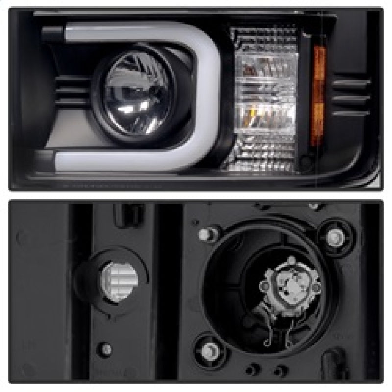 SPYDER 5081032 Spyder Chevy Silverado 2014-16 2500 HD Projector Headlights Light Bar DRL Blk PRO-YD-CSHD14-LBDRL-BK
