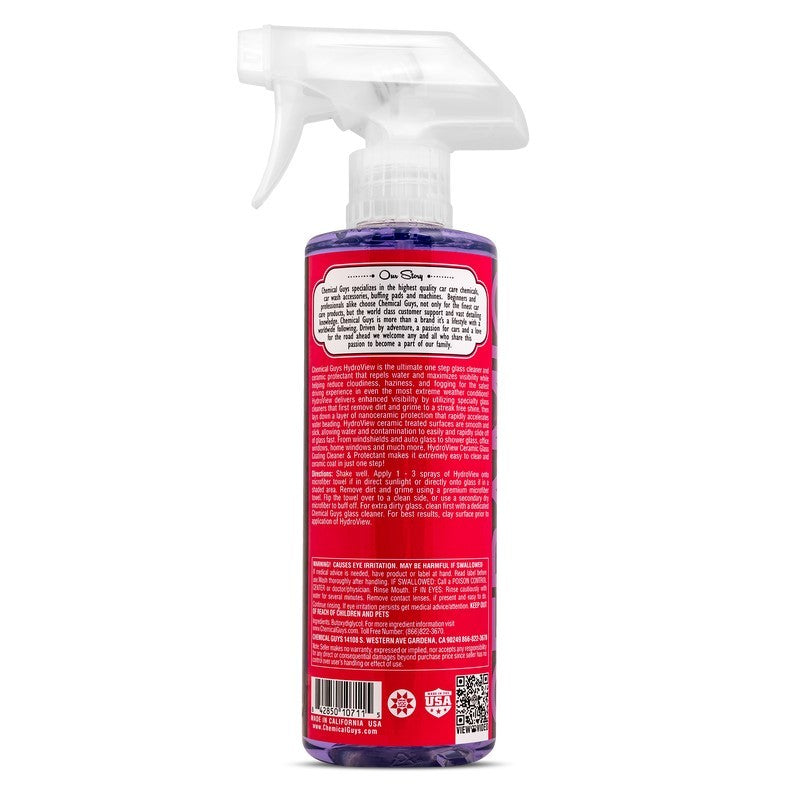Chemical Guys CLD30116 HydroView Ceramic Glass Cleaner & Coating - 16oz