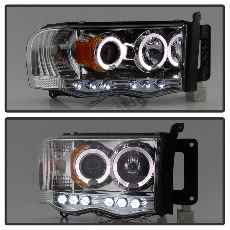 SPYDER 5009982 Spyder Dodge RAM 1500 02-05/RAM 2500 03-05 Projector Headlights LED Halo LED Chrm PRO-YD-DR02-HL-C