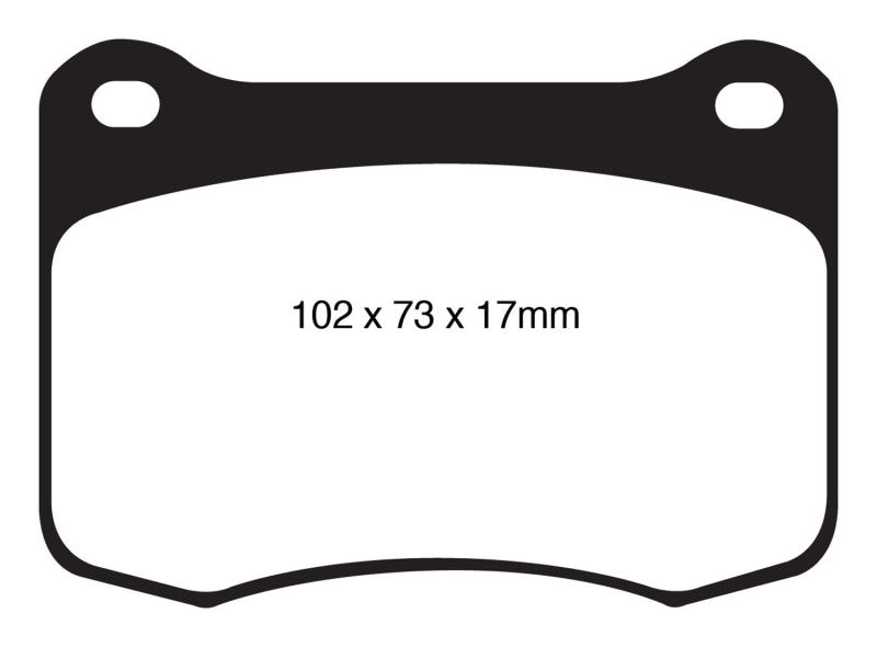 EBC DP41820R 08+ Lexus IS-F 5.0 Yellowstuff Rear Brake Pads