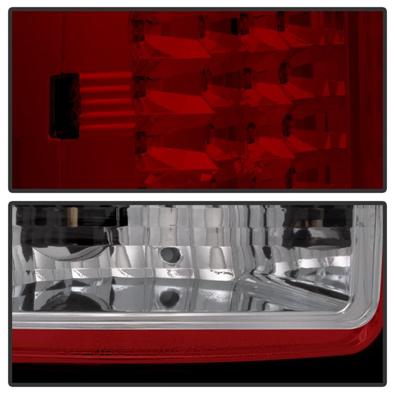 SPYDER 5014955 Spyder GMC Sierra 07-13 (Not 3500 Dually 4 Rear Wheels)LED Tail Lights Red Clear ALT-YD-GS07-LED-RC