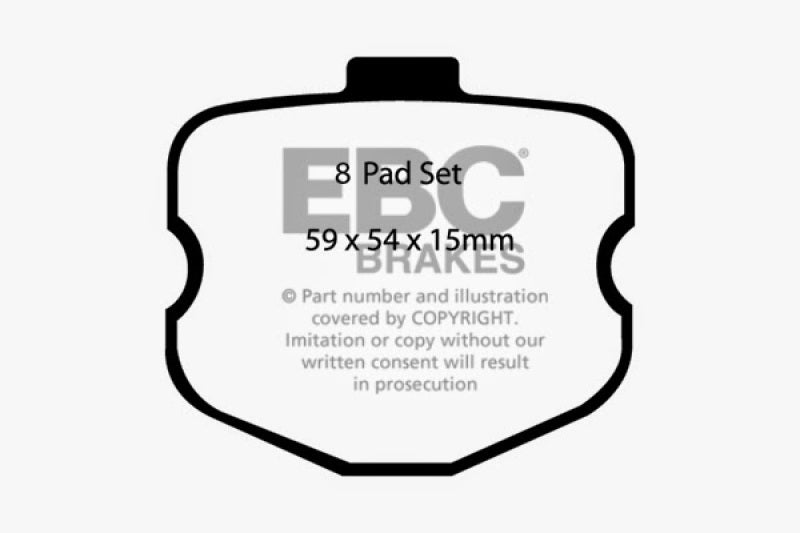 EBC DP31771/3C 10-13 Chevrolet Corvette (C6) 6.2 Grand Sport Redstuff Front Brake Pads