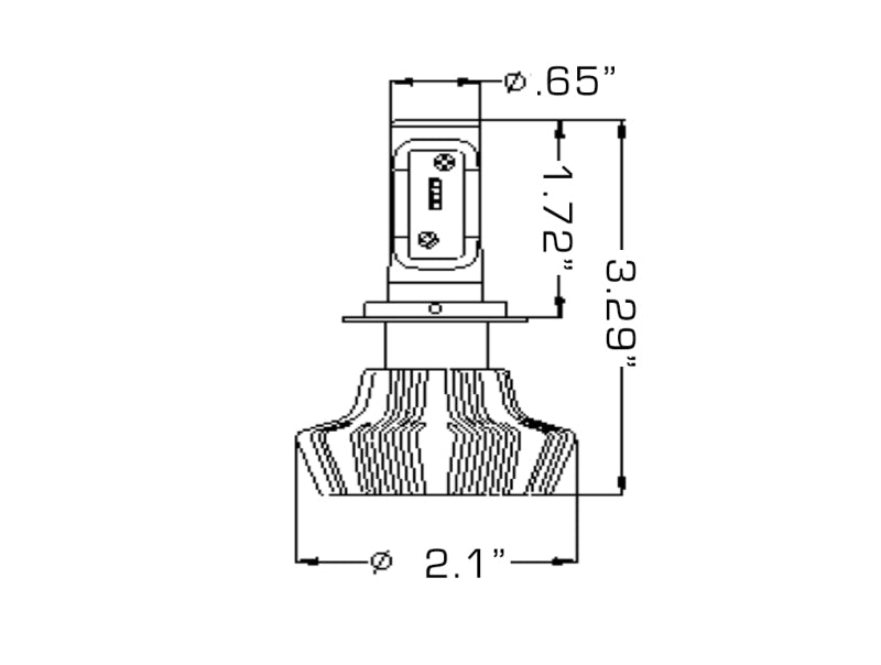 ORACLE Lighting 5232-001 Oracle H7 4000 Lumen LED Headlight Bulbs (Pair) - 6000K SEE WARRANTY