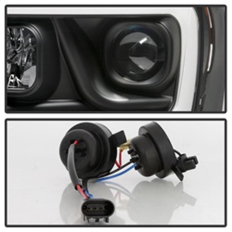 SPYDER 5085306 Spyder Dodge RAM 1500 06-08 V2 Projector Headlights - Light Bar DRL - Black (PRO-YD-DR06V2-LB-BK)