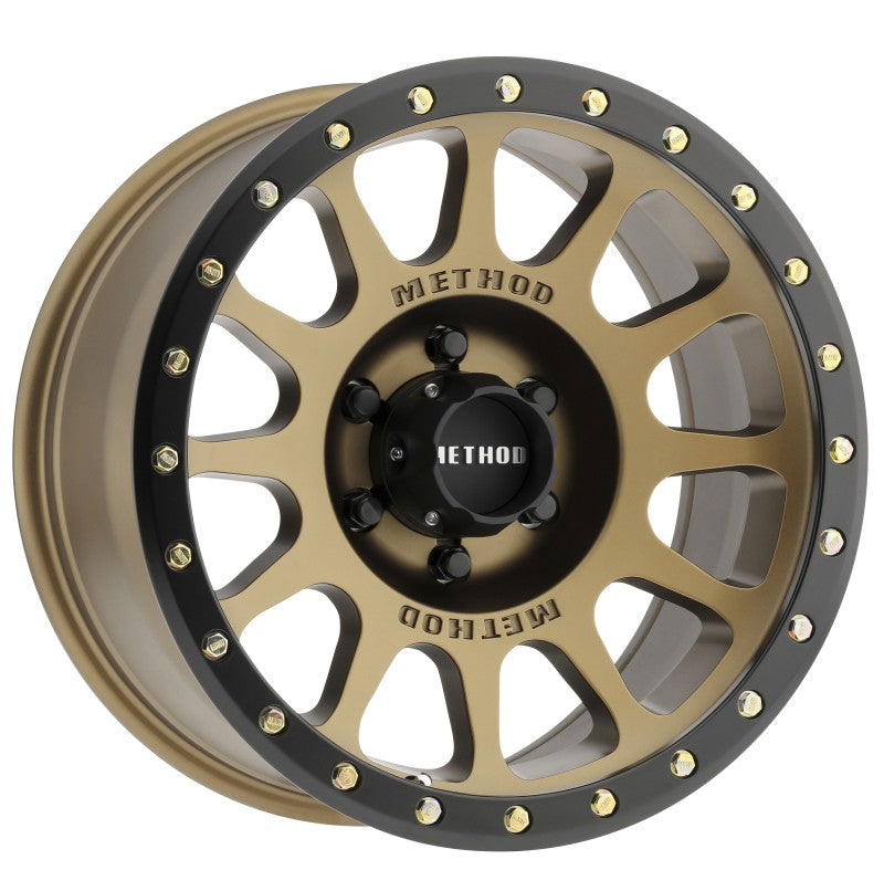 Method Wheels MR30589060900 Method MR305 NV 18x9 0mm Offset 6x5.5 108mm CB Method Bronze/Black Street Loc Wheel