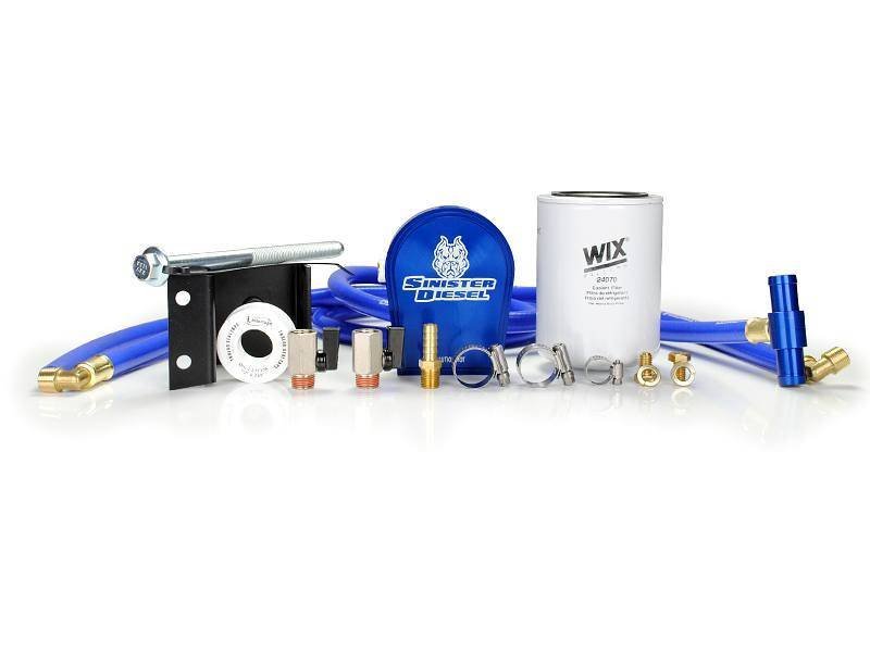 Sinister Diesel SD-COOLFIL-5.9-03-W 03-07 Dodge 5.9L Cummins Coolant Filtration System w/ Wix Filter