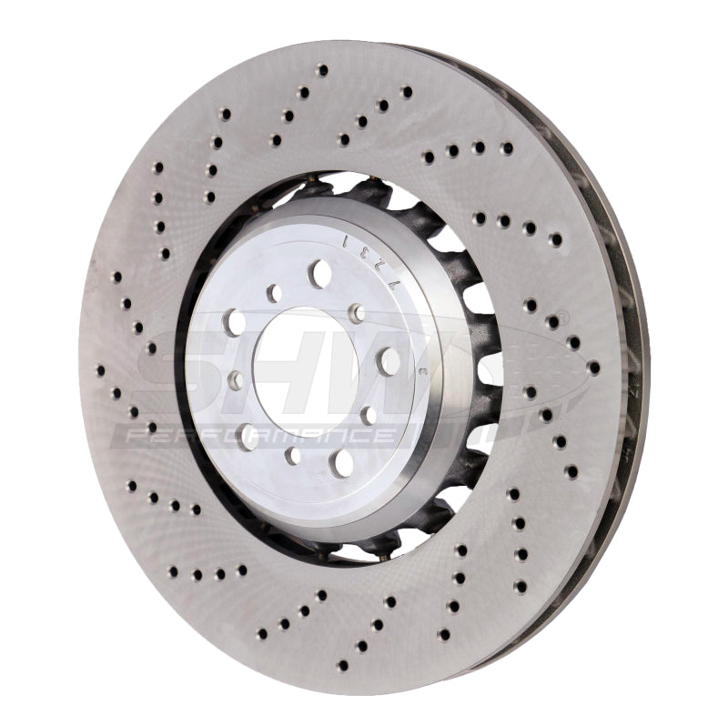 SHW Performance BFL48251 SHW 19-21 BMW M2 Competition 3.0L w/o Ceramic Brakes Left Front Drilled LW Brake Rotor (34118072017)