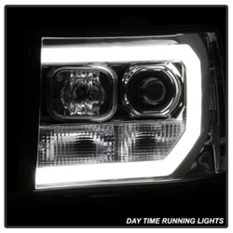 SPYDER 5083647 Spyder GMC Sierra 1500/2500/3500 07-13 V2 Projector Headlights - Chrome PRO-YD-GS07V2-LBDRL-C