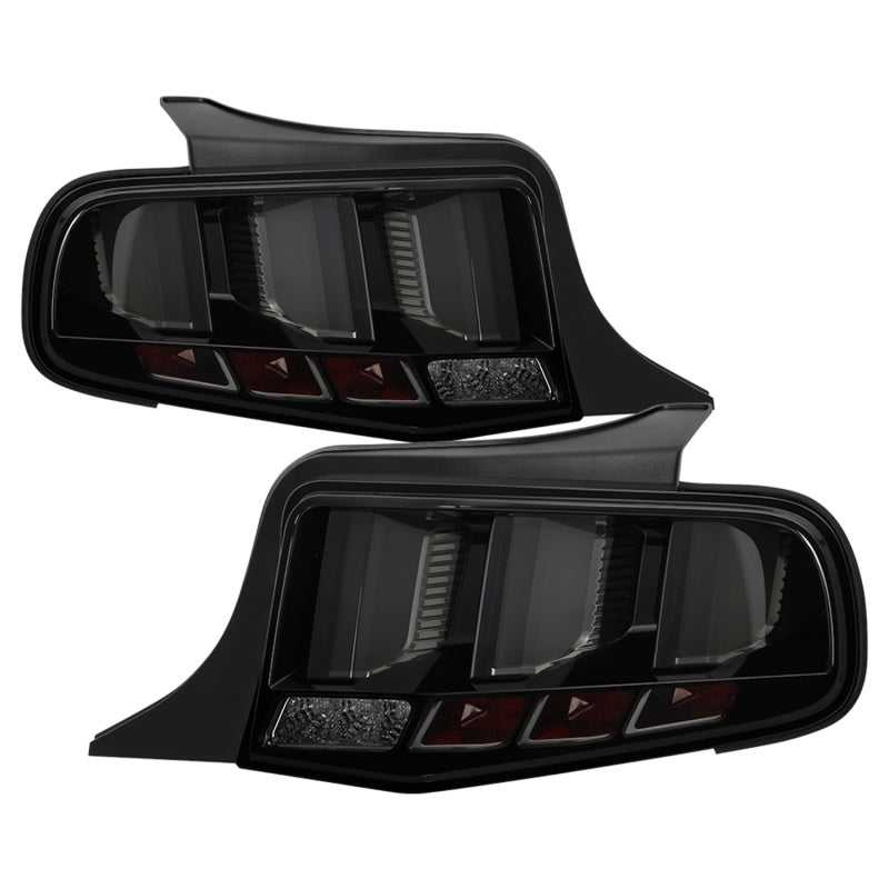 SPYDER 5085115 Spyder 10-12 Ford Mustang Light Bar Seq Turn Signal LED Tail Lights - Smoke ALT-YD-FM10-LED-SM