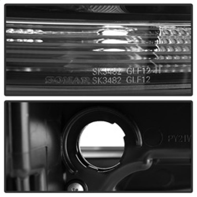 SPYDER 5080578 Spyder Volkswagen Golf VII 14-16 Projector Headlights DRL LED Blk Stripe Blk PRO-YD-VG15-BLK-DRL-BK