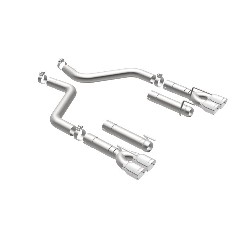 MagnaFlow Axle-Back, SS, 3in, Quad Split Rear 3.5 Tips 2015 Dodge Challenger incl SRT Hellcat