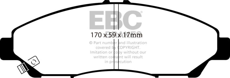 EBC DP61801 07-13 Acura MDX 3.7 Greenstuff Front Brake Pads