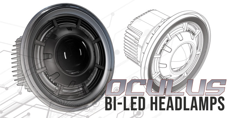 ORACLE Lighting 5876-001 Oracle Oculus 7in Bi-LED Projector Headlights for Jeep Wrangler JK - 6000K SEE WARRANTY