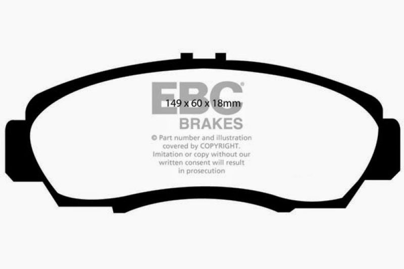 EBC DP31610C 01-03 Acura CL 3.2 Redstuff Front Brake Pads