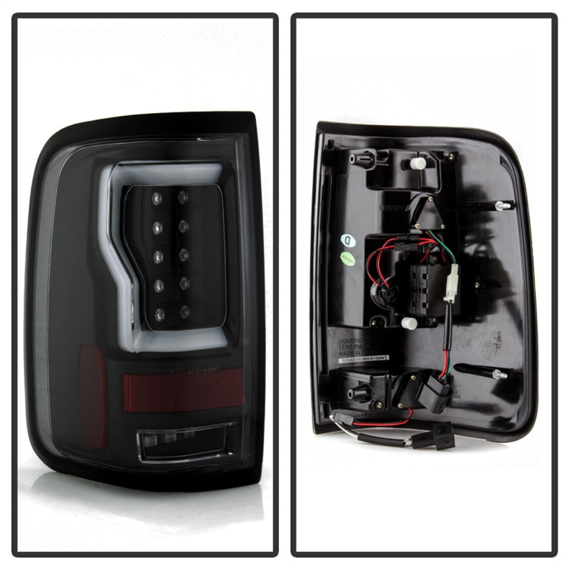 SPYDER 5084170 Spyder 04-08 Ford F-150 Projector Tail Lights - Light Bar DRL LED - Black ALT-YD-FF15004V2-LBLED-BK