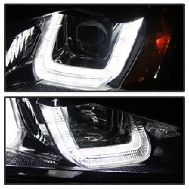 SPYDER 5080578 Spyder Volkswagen Golf VII 14-16 Projector Headlights DRL LED Blk Stripe Blk PRO-YD-VG15-BLK-DRL-BK