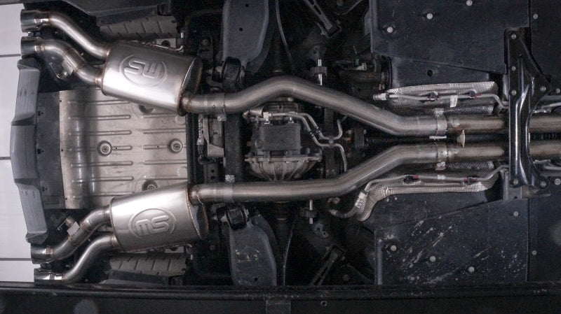Stainless Works CTSV16CB 2016-18 Cadillac CTS-V Sedan Catback System Resonated X-Pipe Dual-Mode Mufflers