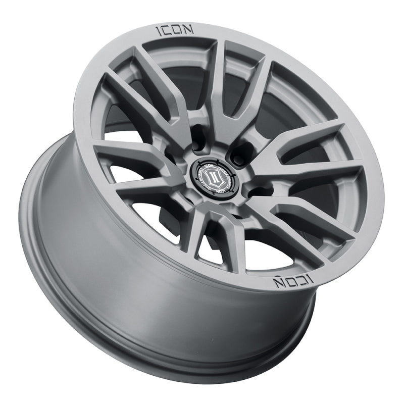 ICON 2417858347TT Vector 6 17x8.5 6x5.5 0mm Offset 4.75in BS 106.1mm Bore Titanium Wheel