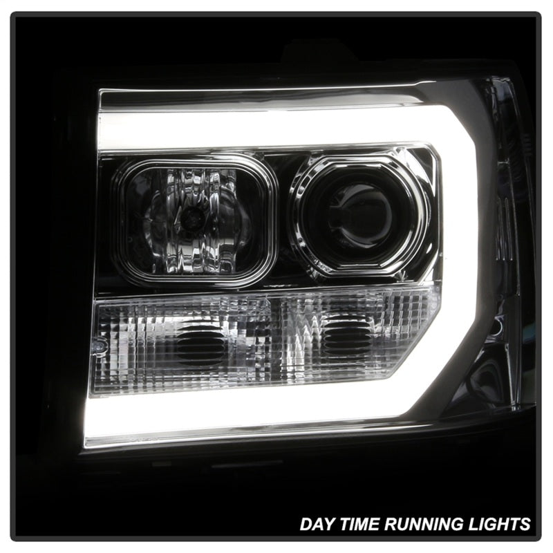 SPYDER 5083647 Spyder GMC Sierra 1500/2500/3500 07-13 V2 Projector Headlights - Chrome PRO-YD-GS07V2-LBDRL-C