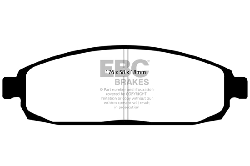 EBC DP61732 05-10 Jeep Commander 3.7 Greenstuff Front Brake Pads